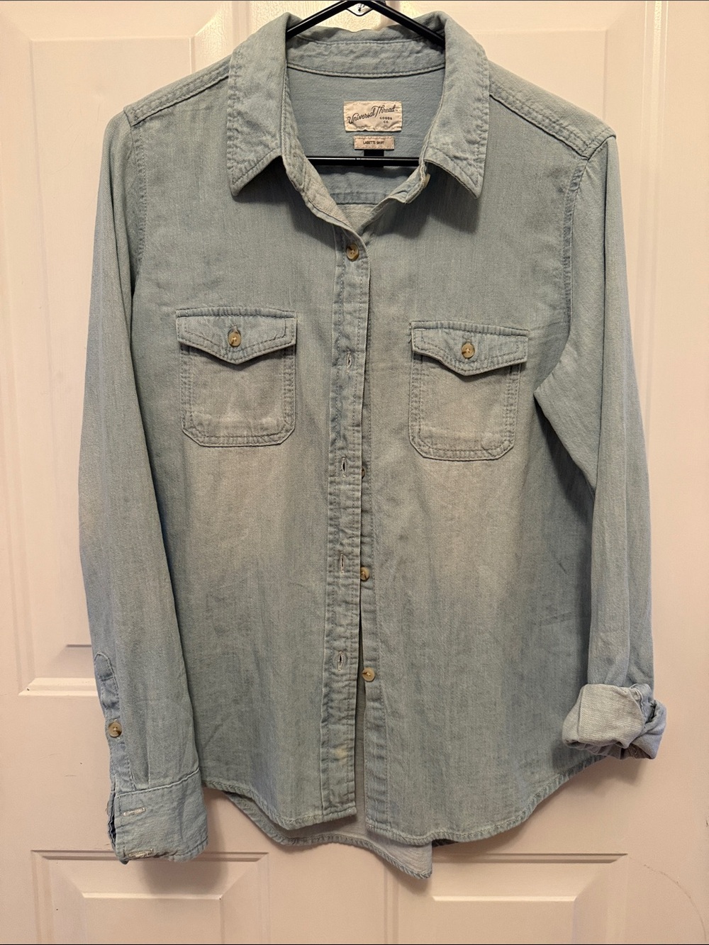 Universal Thread Light Blue Denim Button-Down Shirt small